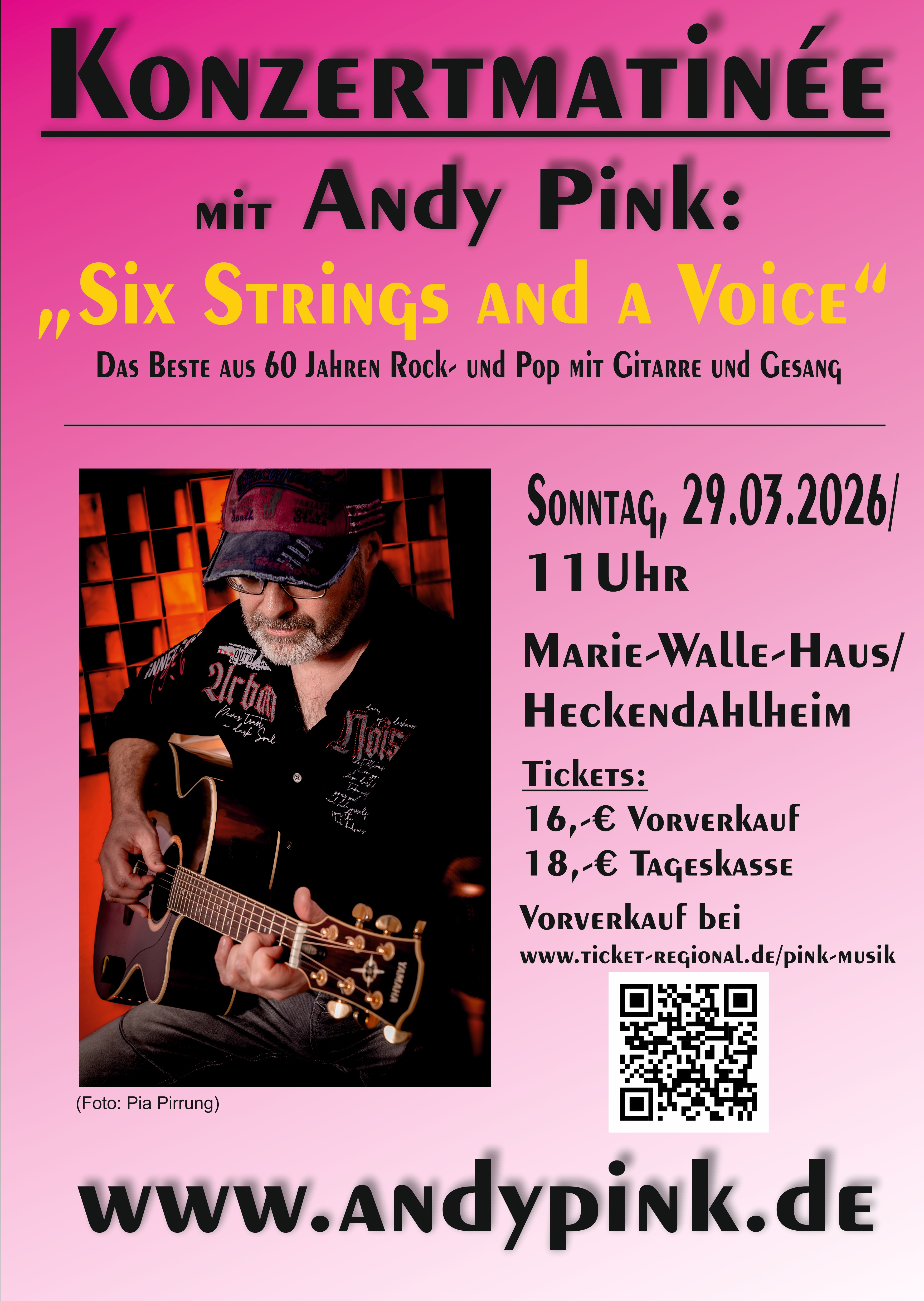 Konzertplakat 6 Strings and a voice